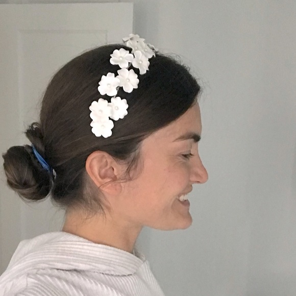 Floral wedding, bridal shower, or other bridal moment head piece main image 5